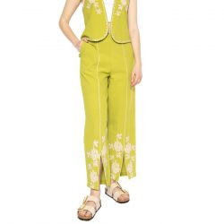 MD'M-2.73.060.03 Trousers green - Pantaloni Donna Verdi