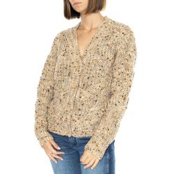 MD'M-Chaqueta Punto Arena - Cardigan Donna Beige