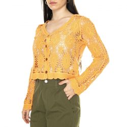 MD'M-Knitted Cardigan - Cardigan Donna Arancione