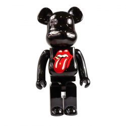 MEDICOM TOY-BE@RBRICK The Rolling Stones Lips & Tongue BLACK CHROME Ver.1000% - Toy Medicom Multicolore