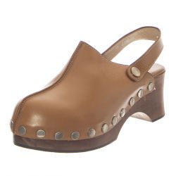 MEXICAN CLOGS-2390 Ternera Cognac - Sandali Donna Marroni-MCS2390-010
