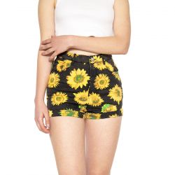 Motel Rocks-Ibu Short Sunflower - Bermuda Donna Multicolore-MRCIBU SH14IBU-SUNBL