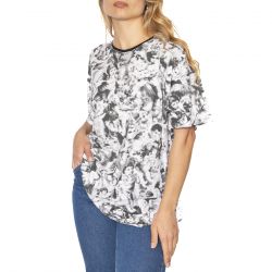 Motel Rocks-Major Tee / Cherubs Black / White - Top Donna Multicolore-MRCMAJ T-CHERUBS BW