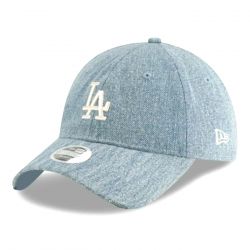 New Era-Female Acid Denim 9Twenty Los Angeles Dodgers Pab / White - Cappellino con Visiera Blu