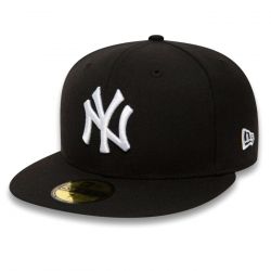 New Era-League Essential 59Fifty New York Yankees Black / White - Cappellino con Visiera Nero