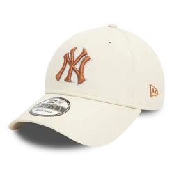 New Era-NBA Patch 9Forty New York Yankees Off White - Cappellino con Visiera Beige