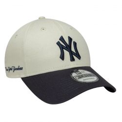 New Era-Side Script 9Forty New York Yankees Ivory / Navy - Cappellino Multicolore