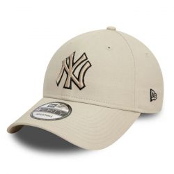 New Era-Team Outline 9Forty New York Yankees Stone / Black - Cappellino con Visiera Multicolore