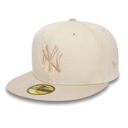 New Era-White Crown 59Fifty New York Yankees Ivory / Stone - Cappellino con Visiera Bianco