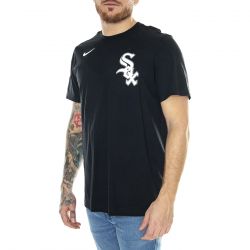 Nike-Nike Wordmark T-Shirt Chicago White Sox Black - Maglietta Girocollo Uomo Nera