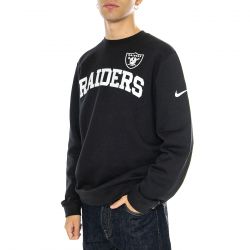 Nike-Raiders 2024 Nike Men's Club Crewneck - Felpa Girocollo Uomo Nera