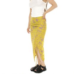 OAS-Mashed Lollo Linen Skirt Assorted - Gonna Arancione