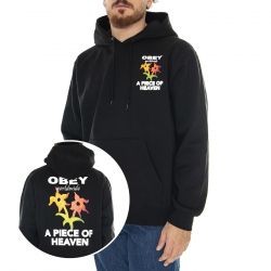 Obey-A Piece Of Heaven Premium Hooded Fleese Black