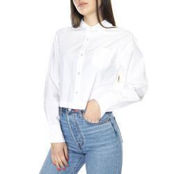 Obey-W' Ariel Cropped Shirt LS White
