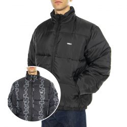 Obey-Benny Puffer Jacket Black Multi - Giacca Uomo Nera