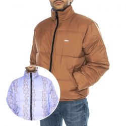 Obey-Benny Puffer Jacket Burl Wood Multi - Giacca Reversibile Uomo Multicolore