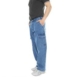 Obey-Big Wig Cardgo Denim Pant Light Indigo - Pantaloni Denim Jeans Uomo Blu