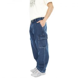 Obey-Big Wig Cardgo Denim Pant Stone Wash - Pantaloni Denim Jeans Uomo Blu