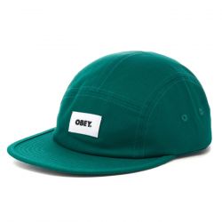 Obey-Bold Label Organic 5 Panel Hat Aventurine Green