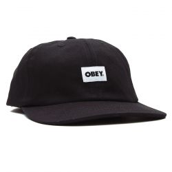 Obey-Bold Organic 6 Panel Strapback - Cappellino con Visiera Nero