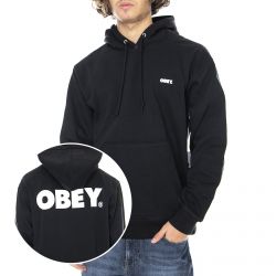 Obey-Mens Bold Premium Black Hooded Fleece Sweatshirt-112842349-BLK