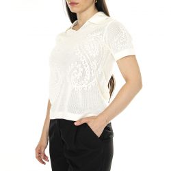 Obey-Briana Open Knit Shirt White-A878400