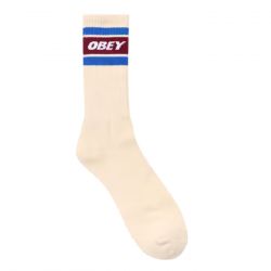 Obey-Cooper II Socks Unbleached / Rhubarb - Calzini Beige