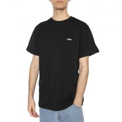 Obey-Established Works Bold Tee SS Black - Maglietta Girocollo Uomo Nera