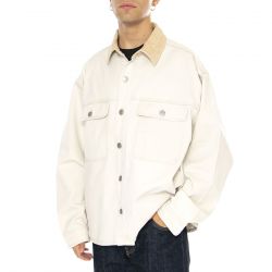 Obey-Idris Shirt Jacket Silver Grey Multi - Giacca Uomo Beige