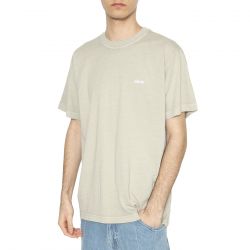 Obey-Lowercase Pigment Tee SS Green - Maglietta Girocollo Uomo Verde