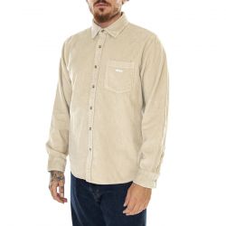 Obey-M' Miles Woven LS SIlver Grey Shirt