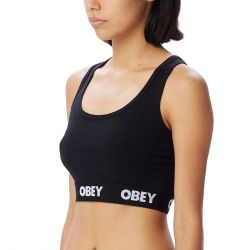 Obey-Obey Bralette Black - Canotta Cropped Donna Nera