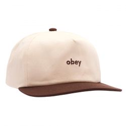 Obey-Obey Case 5 Panel Snapback Java Brown Multi - Cappellino con Visiera Multicolore