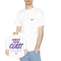 Obey-Obey Class Dropout Tee White - Maglietta Girocollo Uomo Bianca