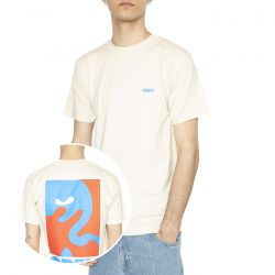 Obey-Obey Cropped Icon Tee Cream - Maglietta Girocollo Uomo Beige