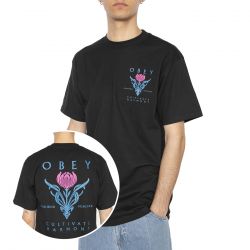 Obey-Obey Cultivate Harmony Classic Tee Black - Maglietta Girocollo Uomo Nera