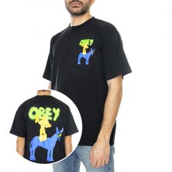 Obey-M' Obey Donkey Heavy Wheight Tee Off Black 