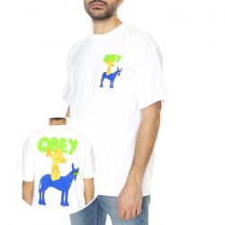 Obey-M' Obey Donkey Heavy Wheight Tee White