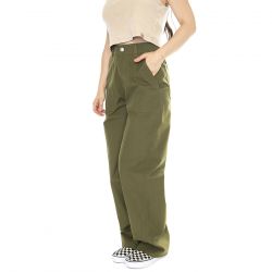 Obey-Obey Eugene Utility Pant Moss Green - Pantaloni Donna Verdi