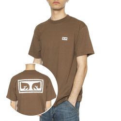 Obey-Obey Eyes 3 Tee - Maglietta Girocollo Uomo Marrone