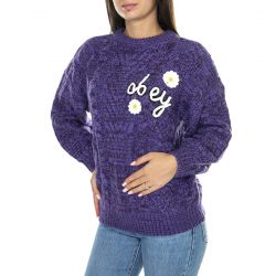 Obey-Obey Flora Sweater Passion Flower