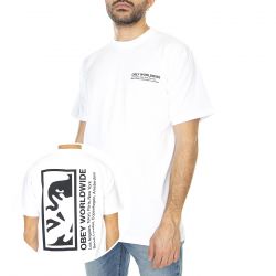 Obey-M' Obey Half Face Icon Classic Tee White