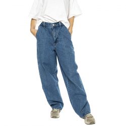 Obey-Obey Lily Carpenter Denim Light Indigo - Pantaloni Denim Jeans Donna Blu