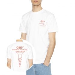Obey-Obey Magic Tee White - Maglietta Girocollo Uomo Bianca