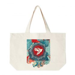 Obey-Obey Peace Dove Blue Sustainable Tote Bag Natural 
