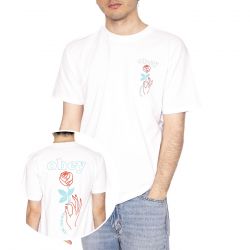 Obey-Obey Spring Forth Tee White - Maglietta Girocollo Uomo Bianca
