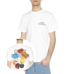 Obey-Obey Studios Palette Tee White - Maglietta Girocollo Uomo Bianca