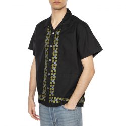 Obey-Ruben Woven SS Black Multi - Camicia Maniche Corte Uomo Nera