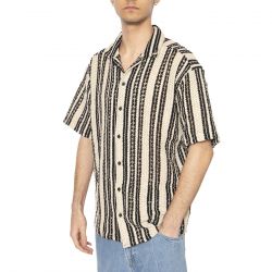 Only & Sons-Dani Crocher SS Shirt Noos Cloud Dance Black - Camicia Maniche Corte Uomo Multicolore