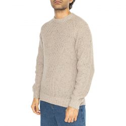 Only & Sons-Litus Reg 5 Naps Crew Knit Silver Lining - Maglione Girocollo Uomo Beige